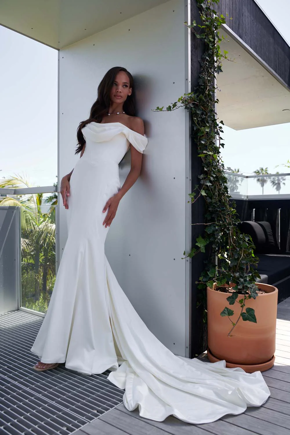 Full length view of Altair Bridal Gown by Serene Ame